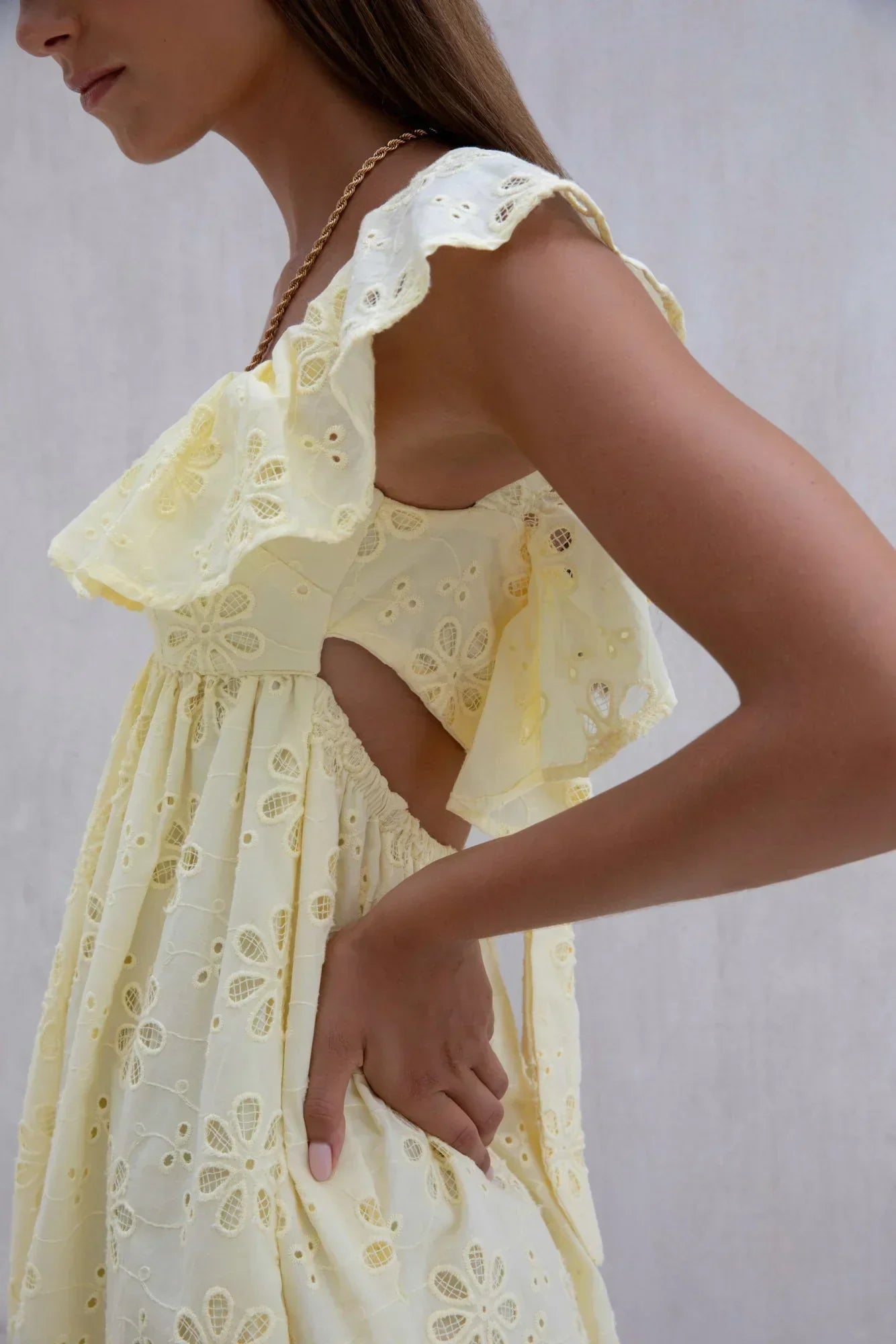 True Blooms Mini Dress Yellow