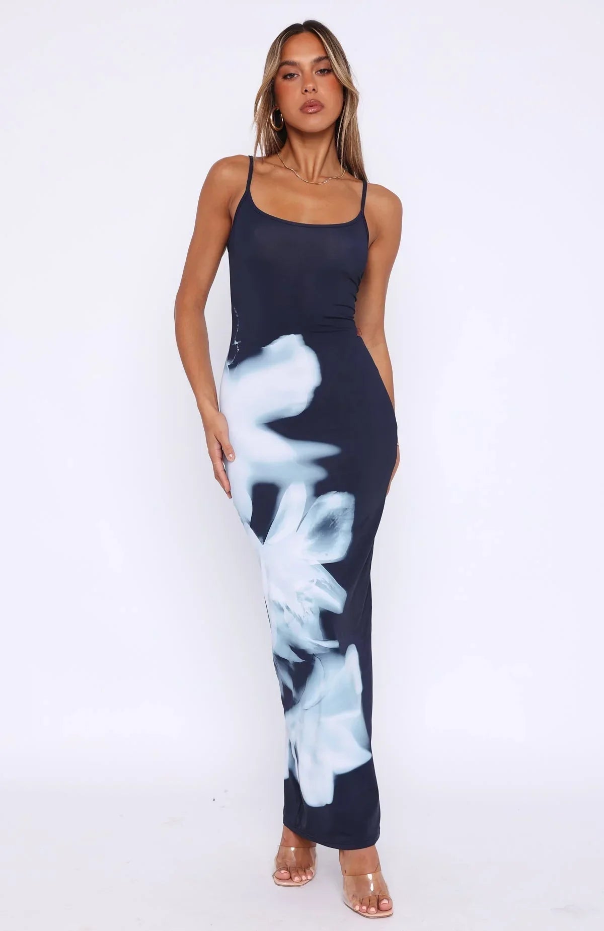 Shadow Bloom Maxi Dress