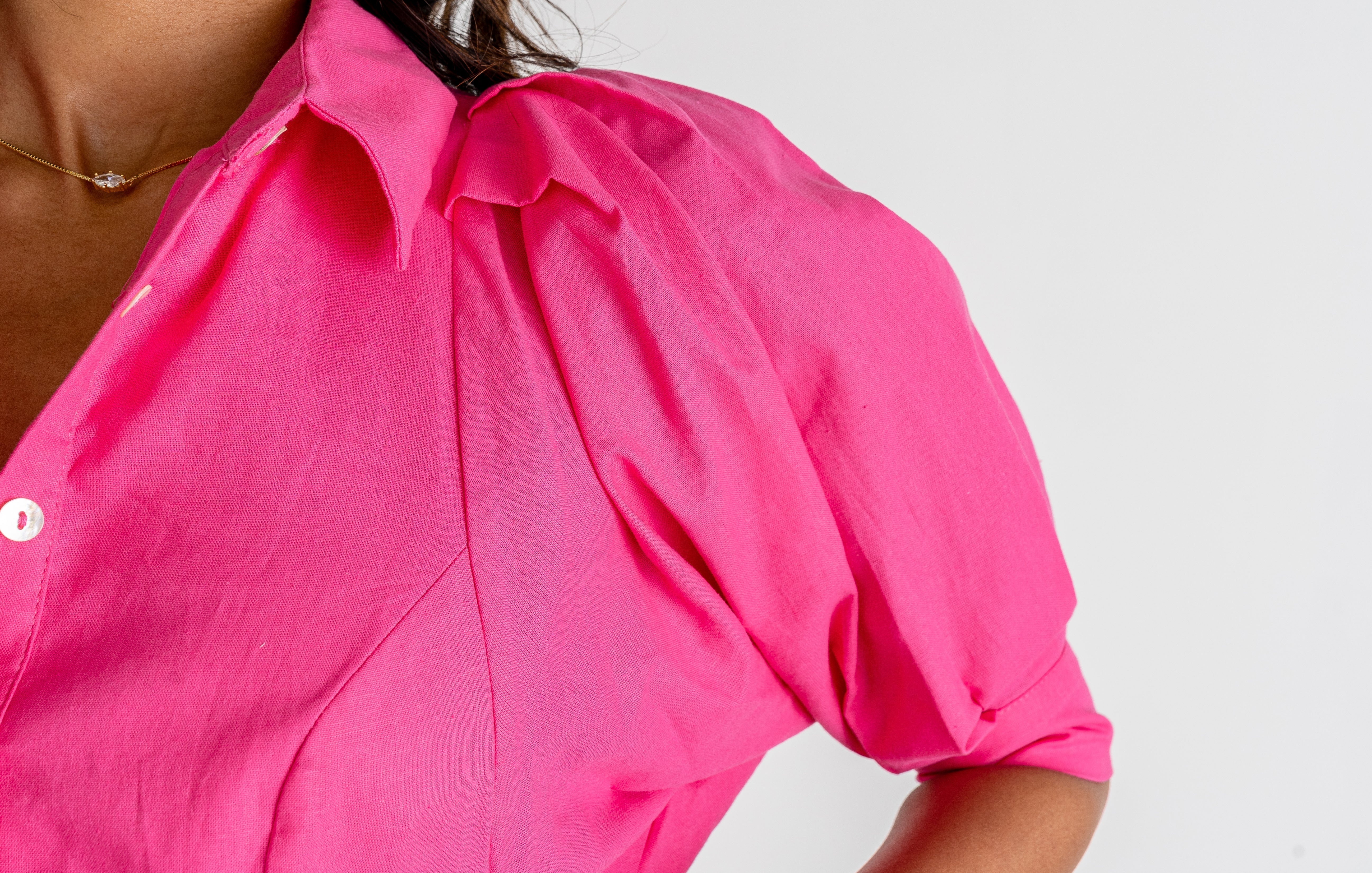 Leilani Fuschia Mini Dress With Detachable Belt