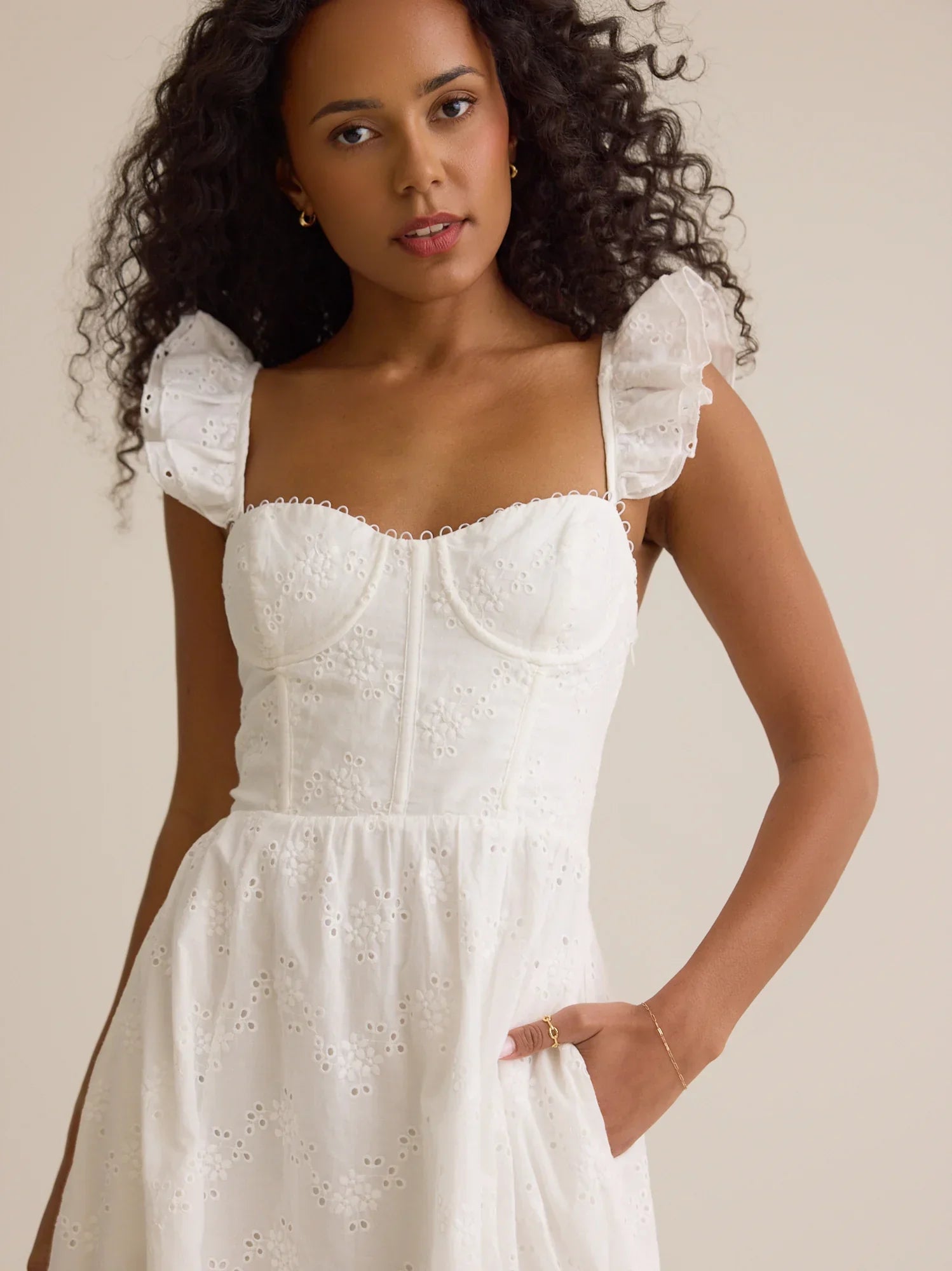 Maribel Eyelet Maxi Dress