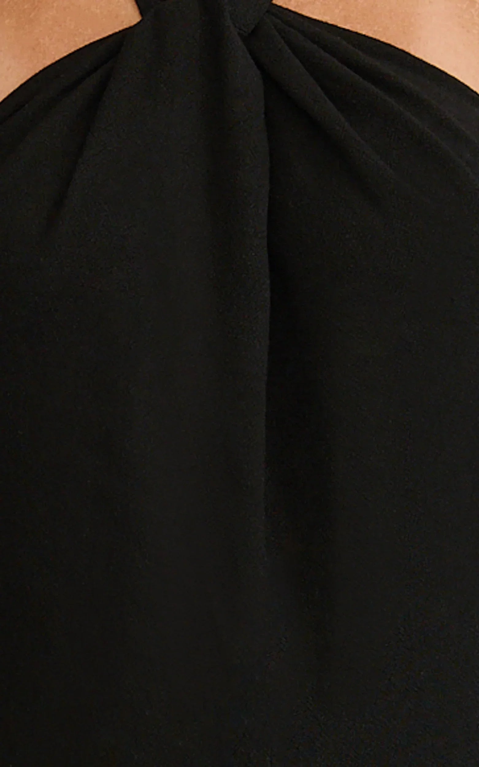 Hilda Maxi Dress - Knot Detail Halter Neck Maxi Dress In Black