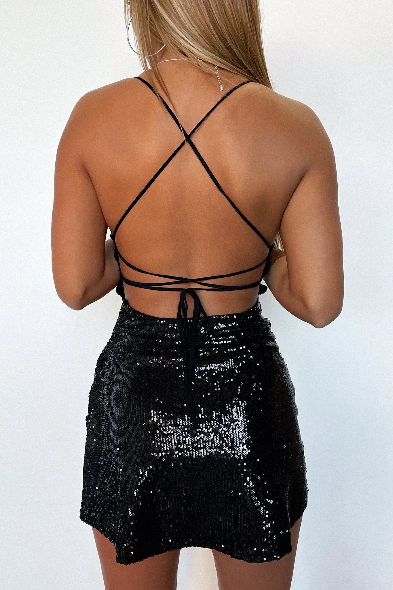 Olivia Dress - Black Sequin