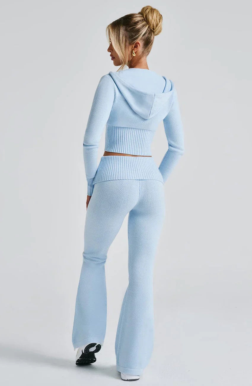 Portia Knit Pants - Baby Blue