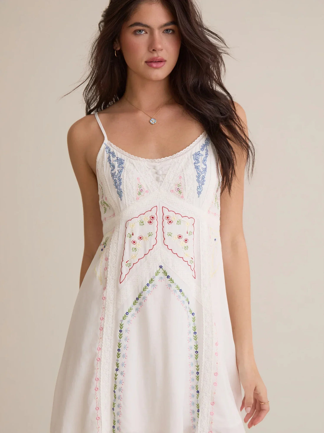 Parker Embroidered Mini Dress