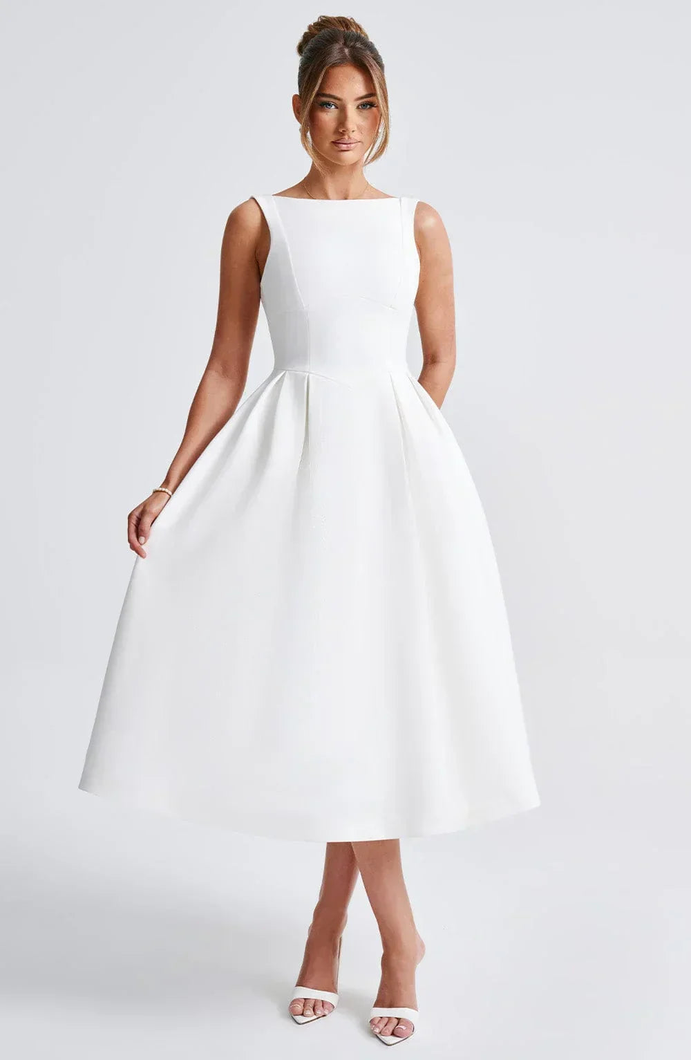 Clarabella Midi Dress - Ivory