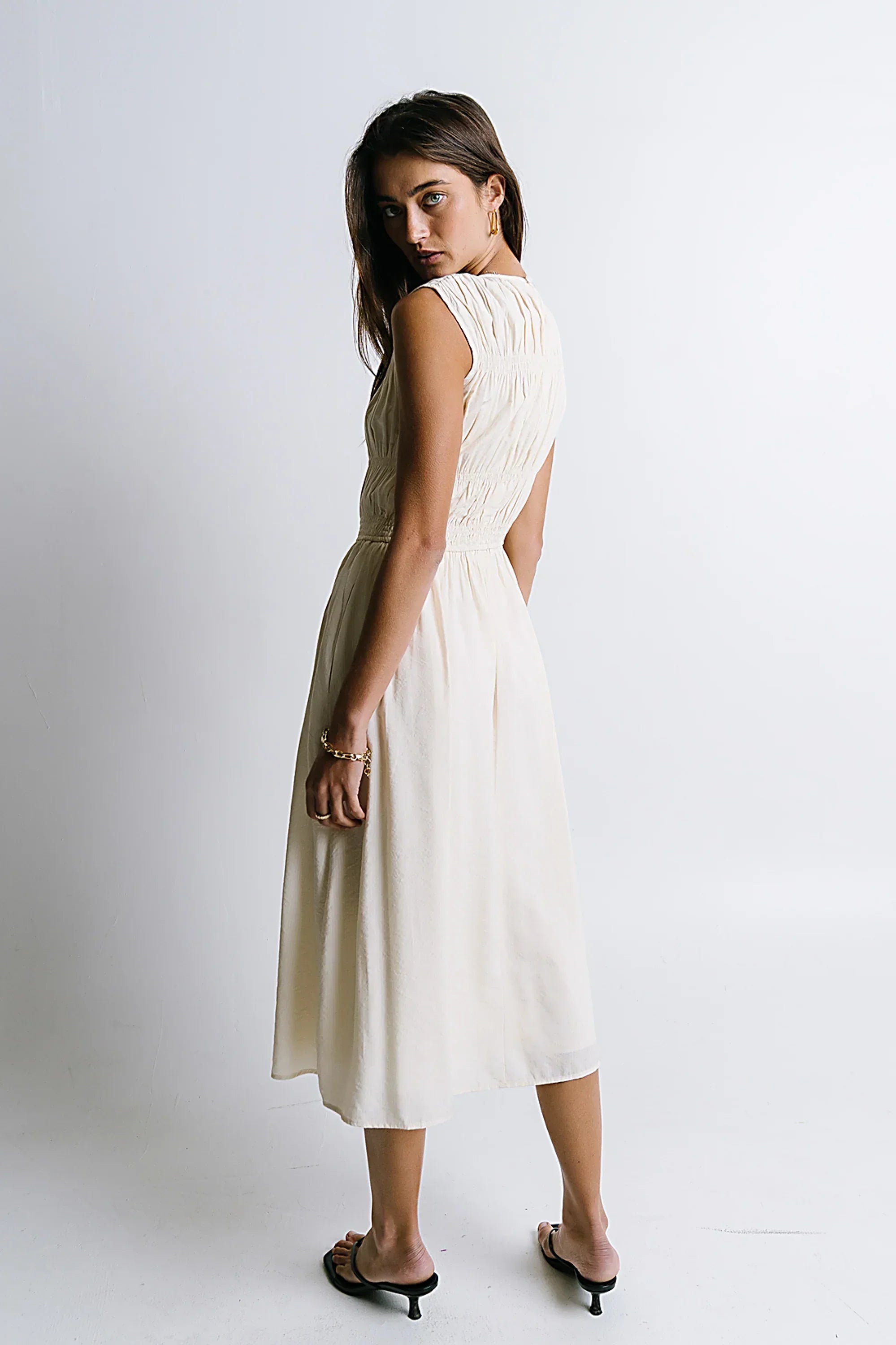 Johna Smocked Midi Dress
