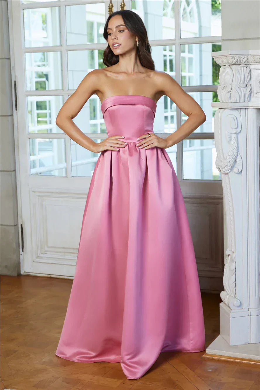 Elegance In Motion Strapless Maxi Dress