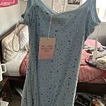 Extra Diamonds Mesh Mini Dress White