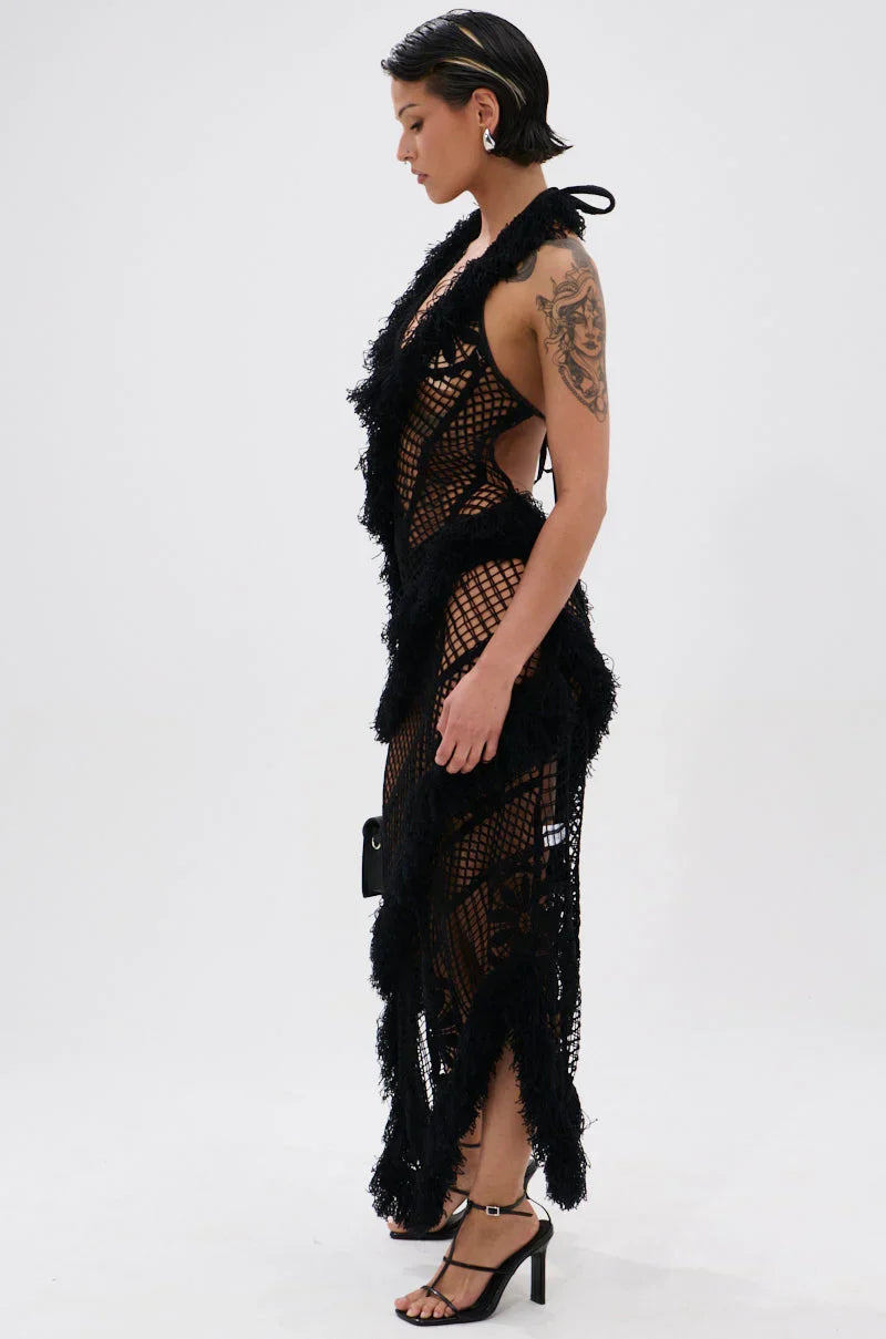 Moments In Time Crochet Maxi Dress
