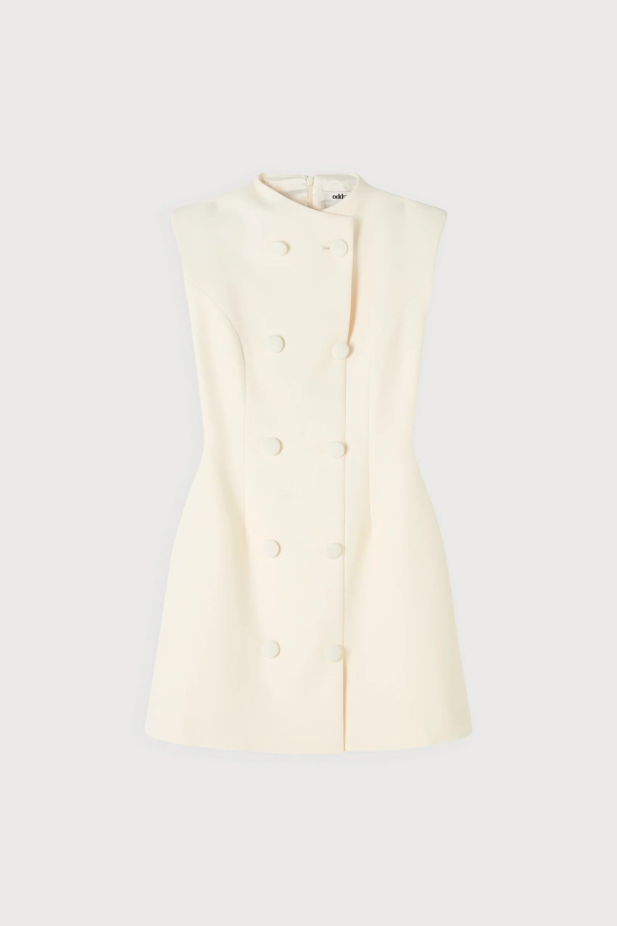 Sleeveless Button Mini Dress