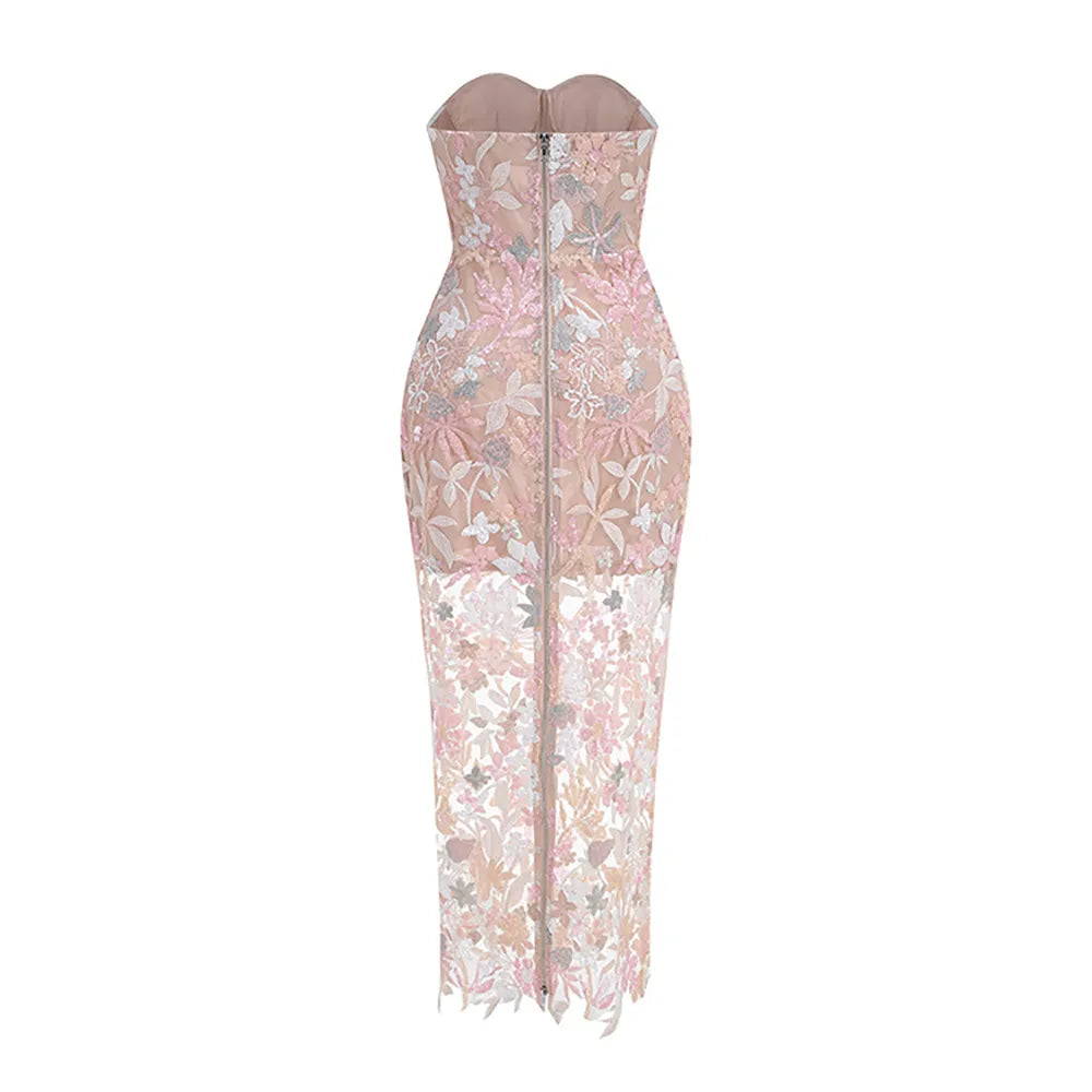 Eruka Off-Shoulder Sequined Evening Maxi Dress