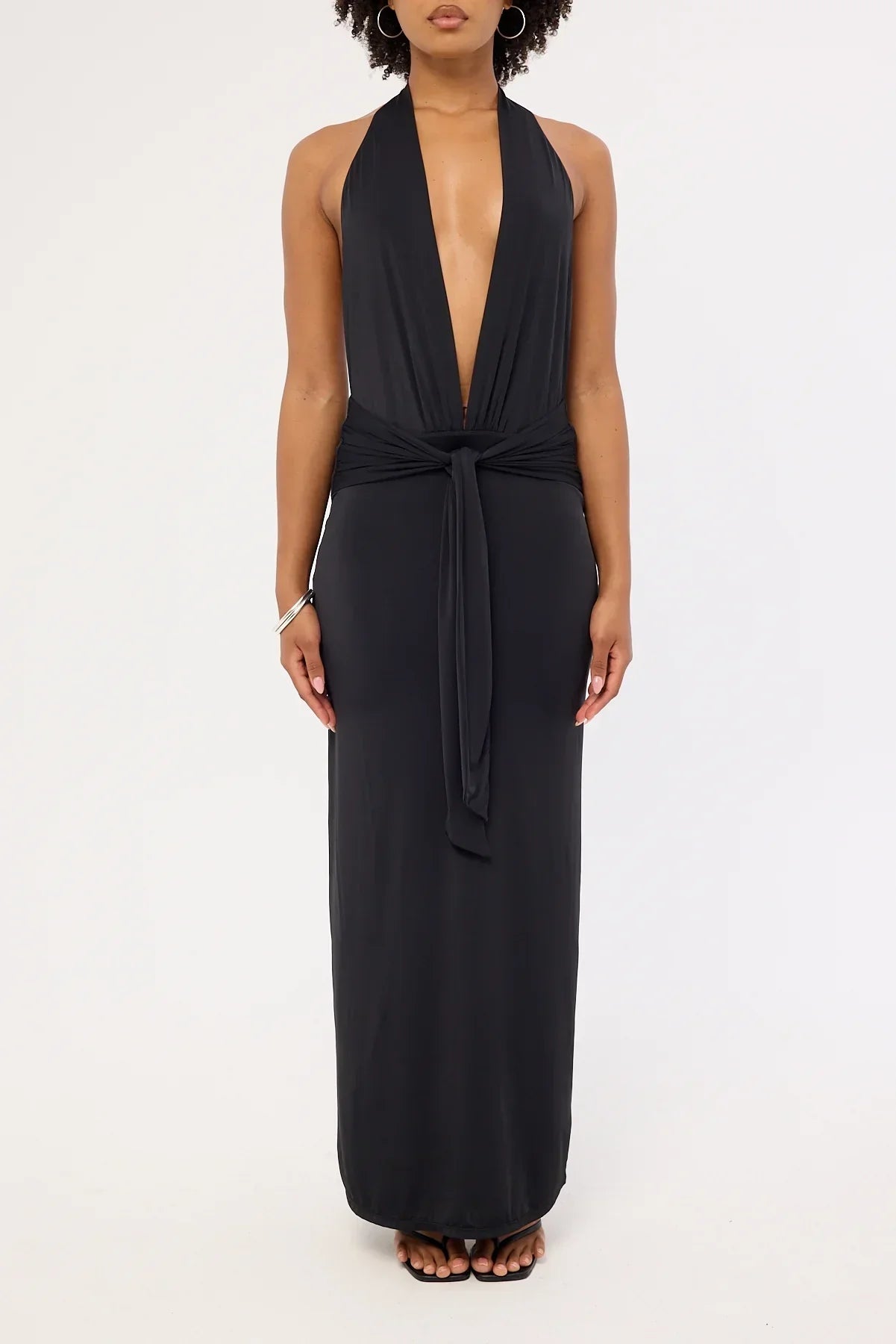 Neovision Strata Open Back Maxi Dress Black