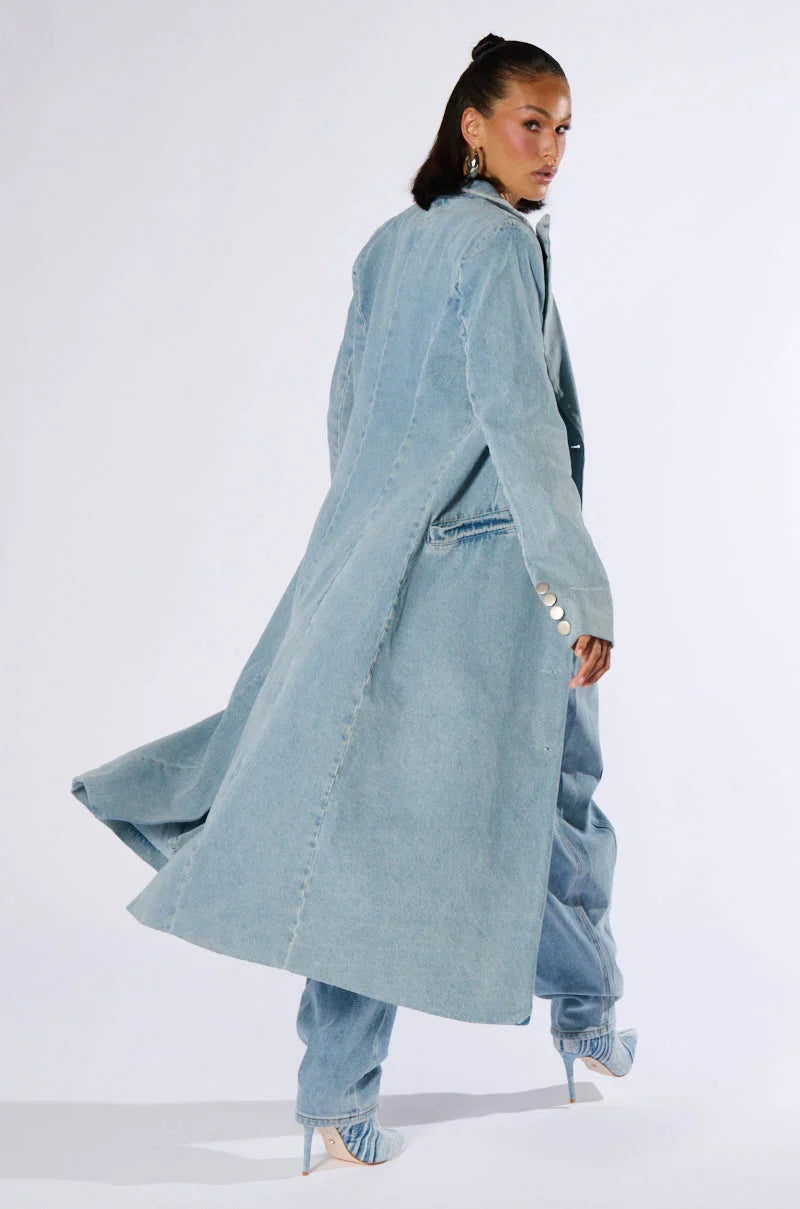 Divine Timing Denim Trench