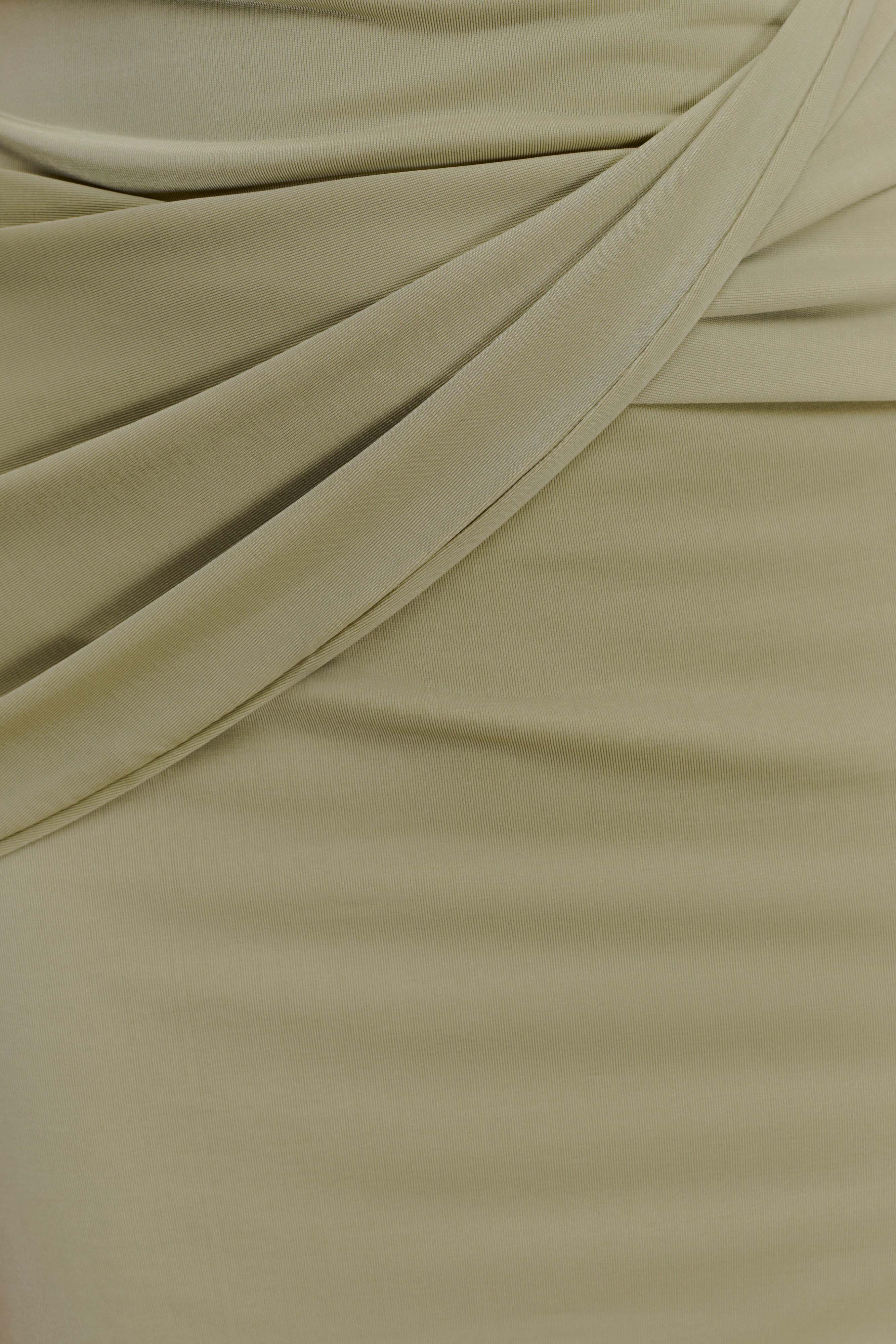 Sage Drape Mini Dress
