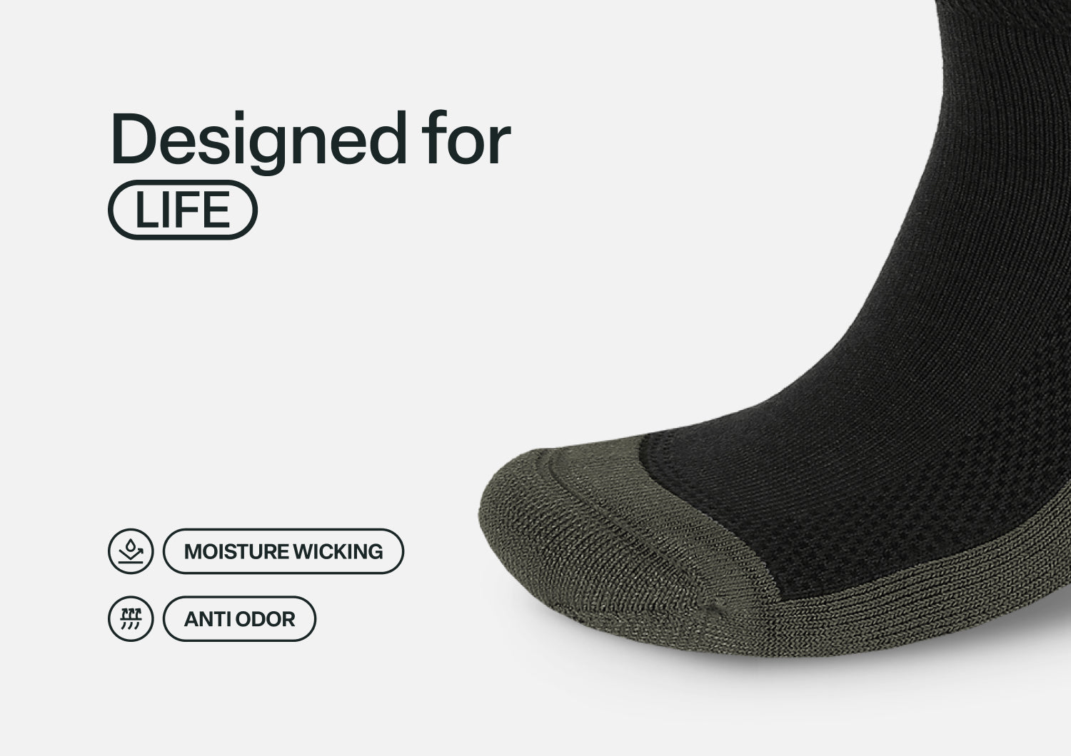 Extra Roomy Socks (Thick) - Charcoal