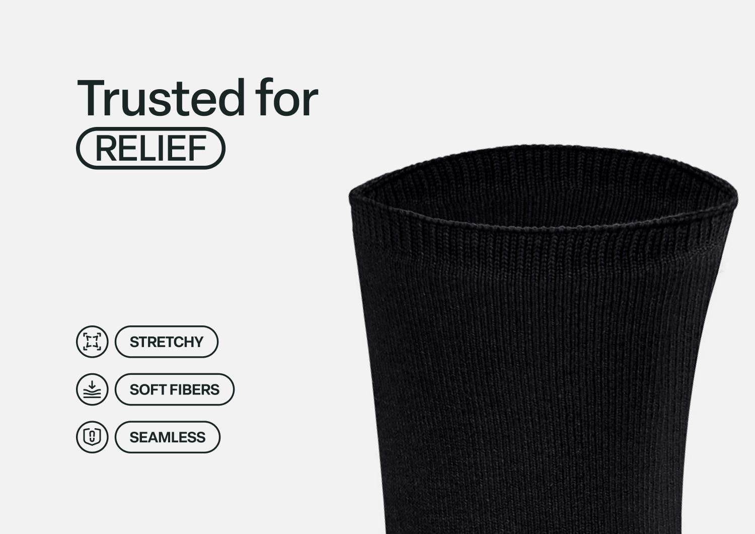 Padded Sole Socks - Charcoal