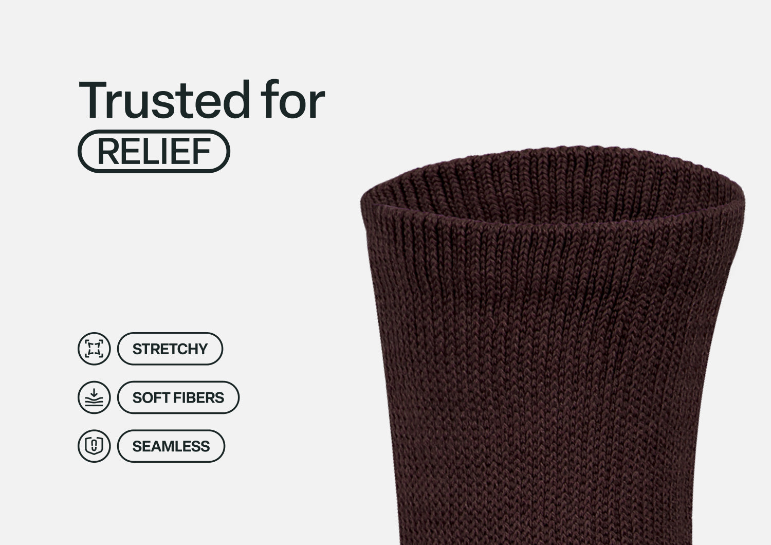 Padded Sole Socks - Dark Brown