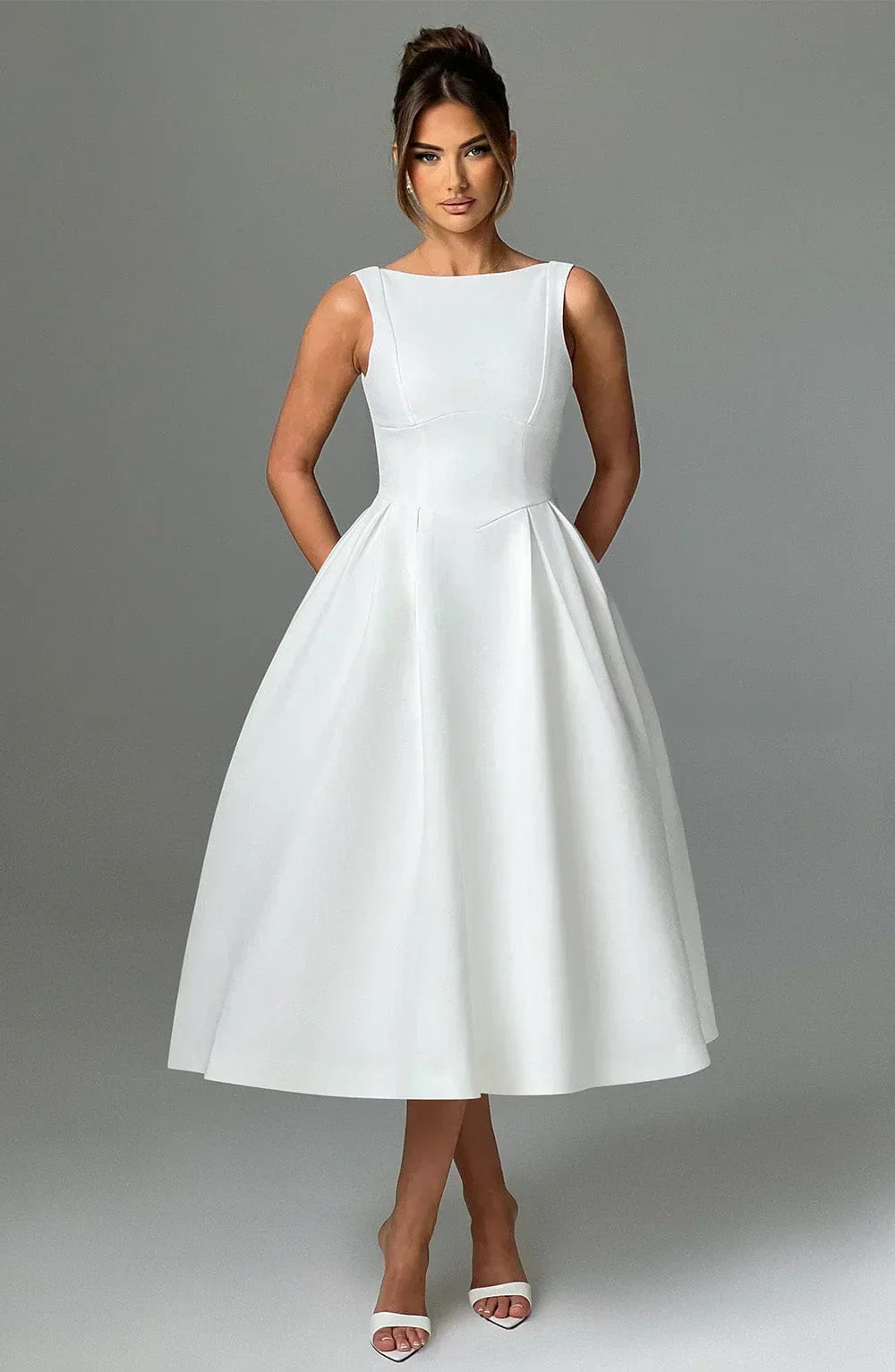 Clarabella Midi Dress - Ivory