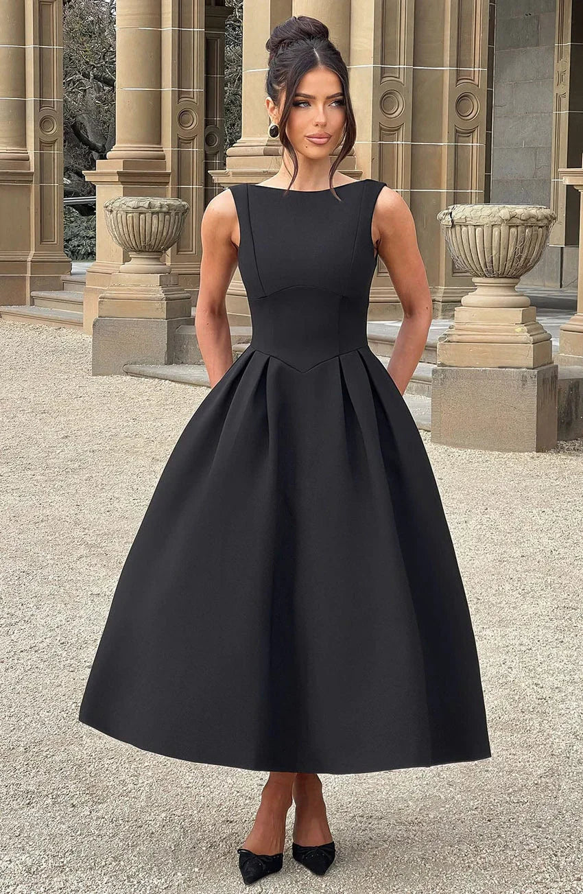 Clarabella Midi Dress - Black