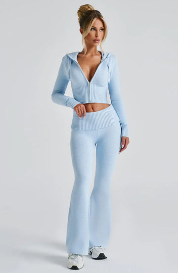 Portia Knit Pants - Baby Blue