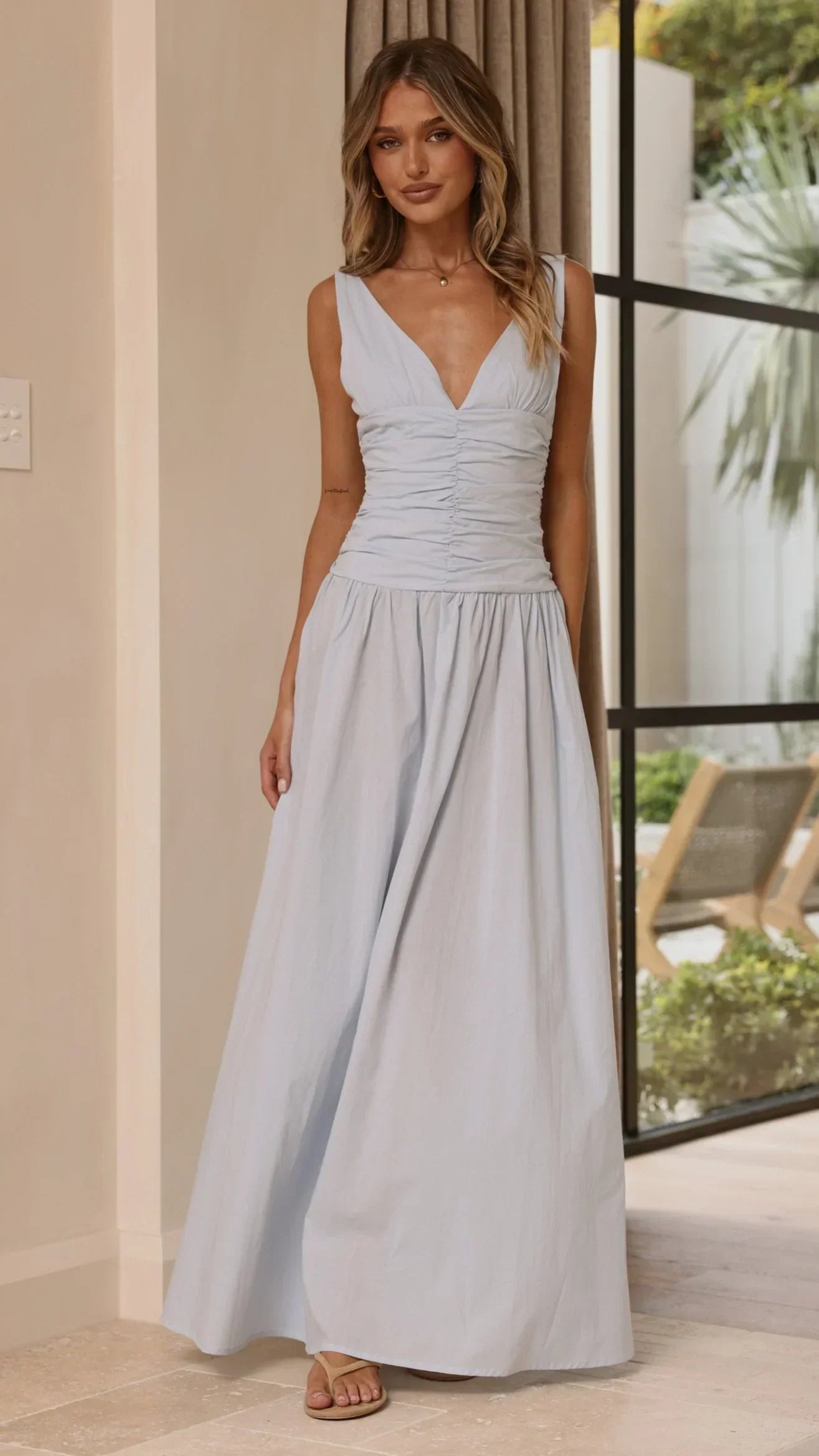 Sanya Maxi Dress - Blue