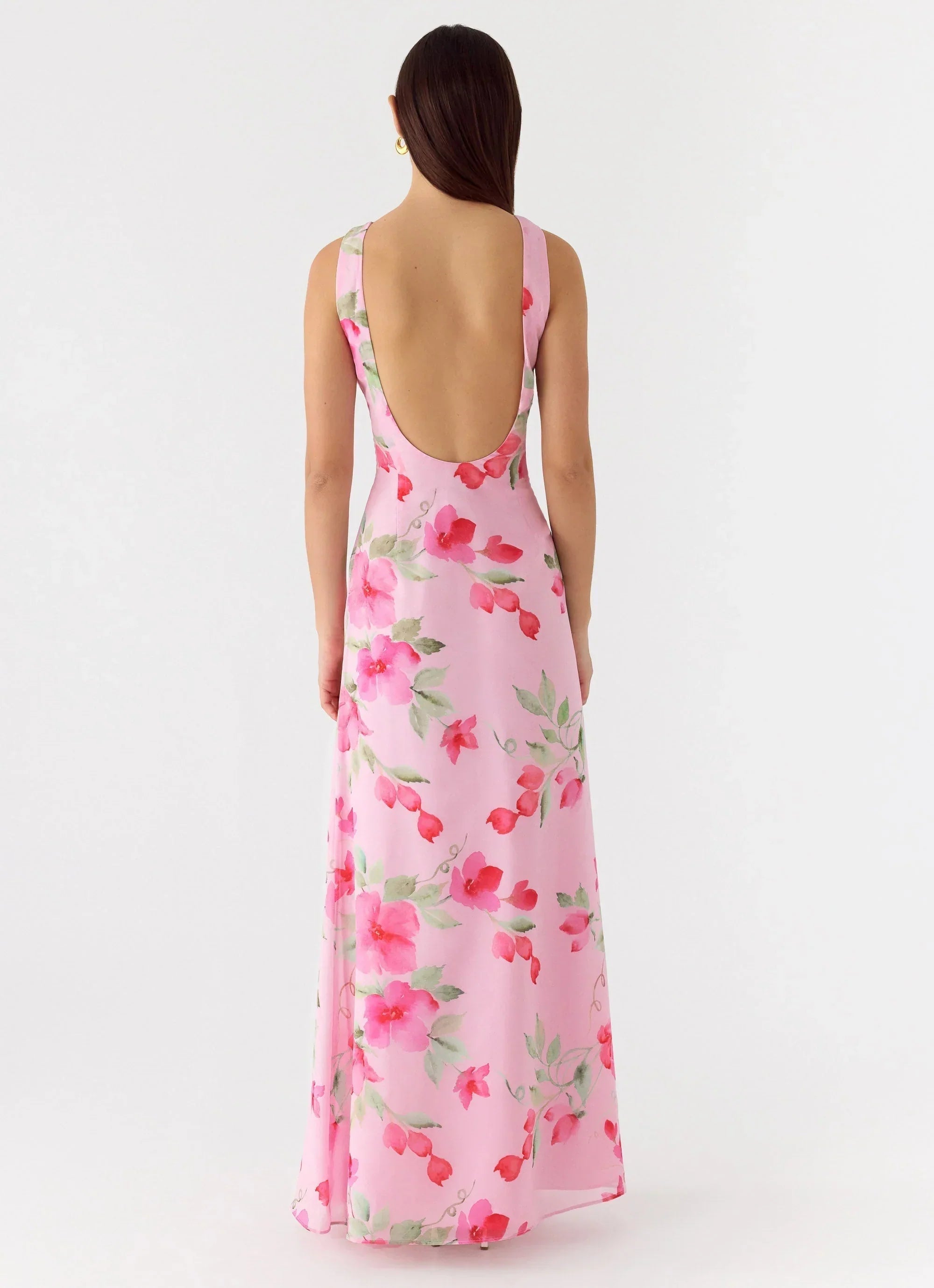 Serafim Chiffon Maxi Dress Petal Soleil
