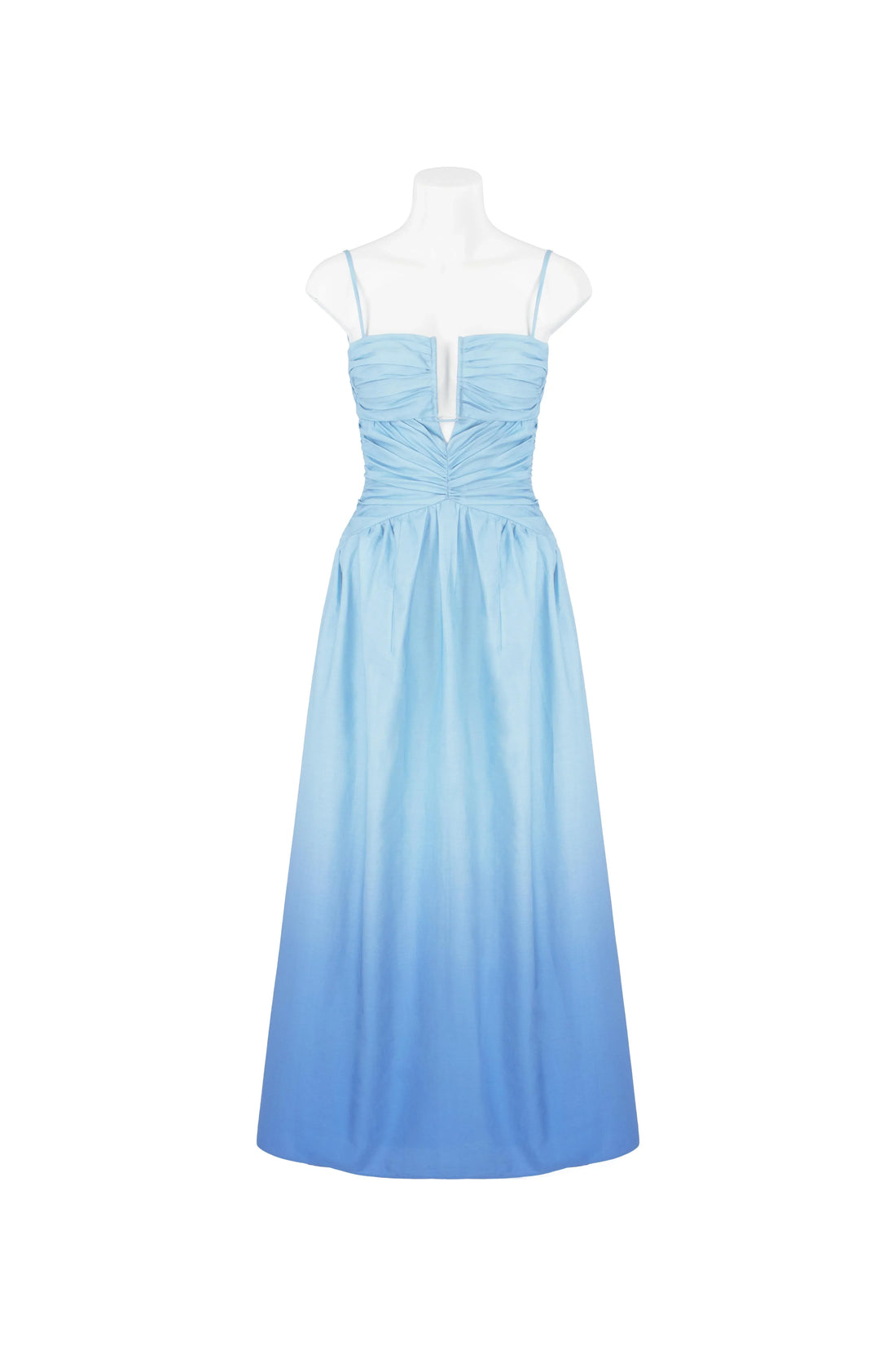 Summer-Sky Blue Gradient Maxi Dress